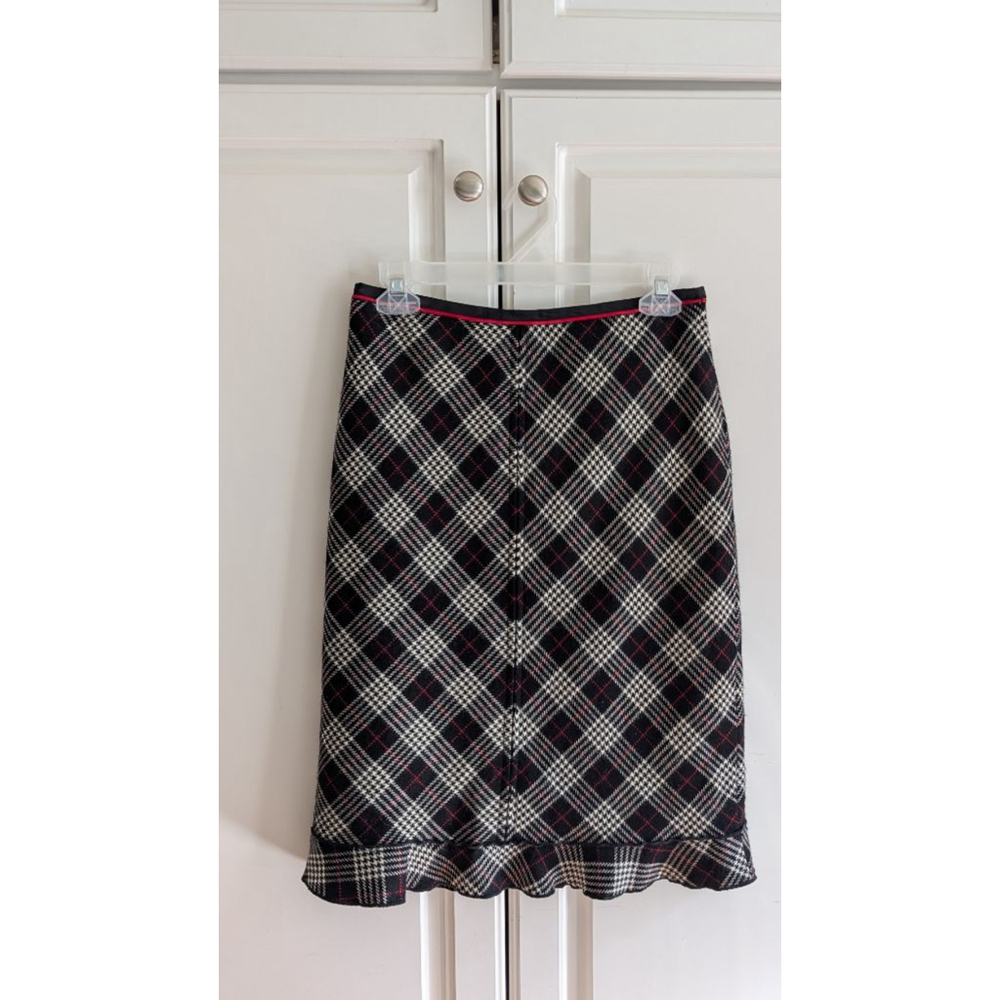 Women's Per Se Black & Red Plaid Pencil Skirt Size 6